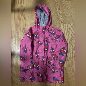 Kids Pink Spider-Man Raincoat